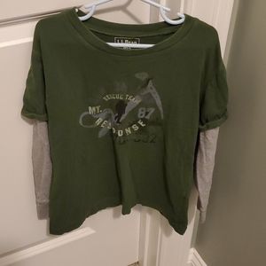 Boy's LL Bean layered tee